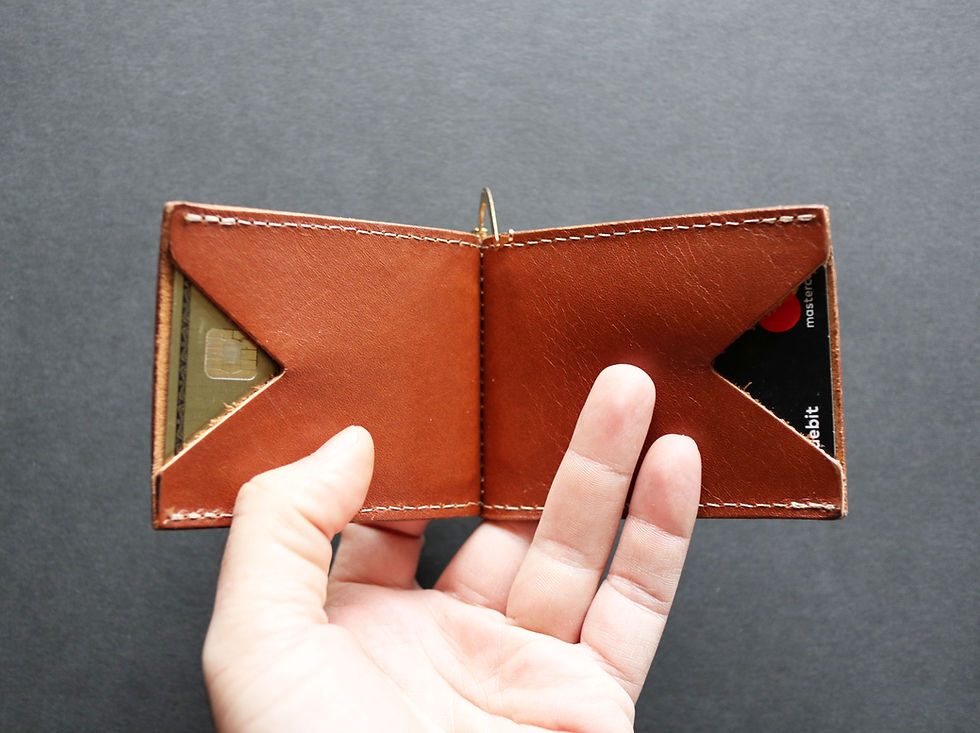 Thumbnail: Money clip wallet - British Tan