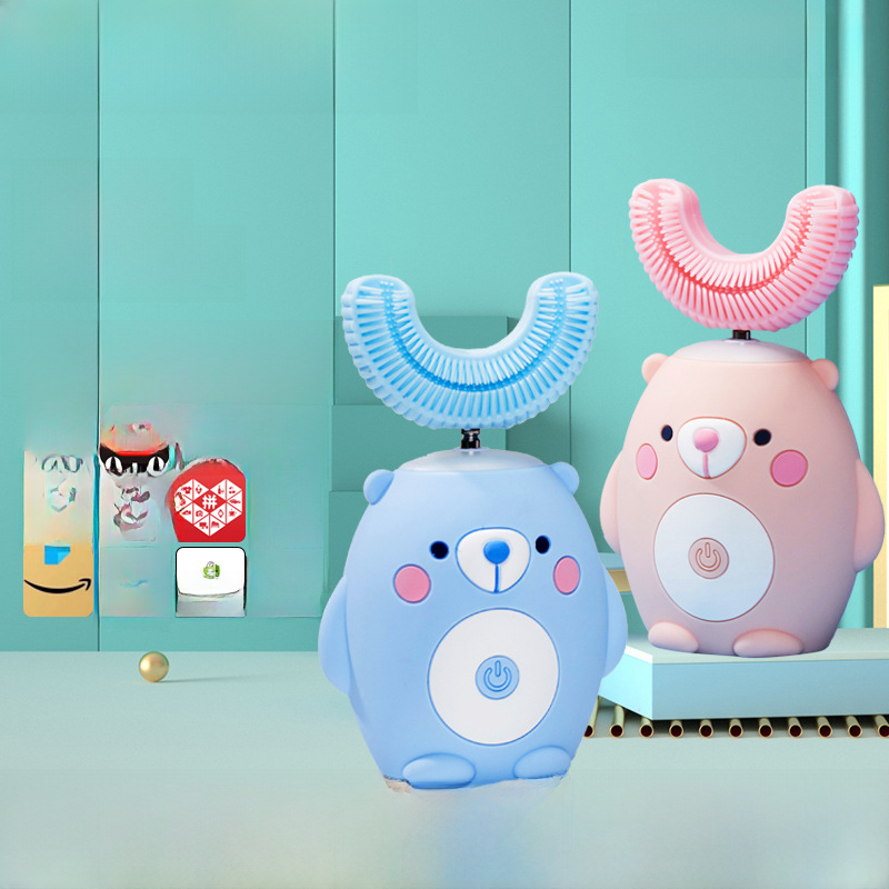 Electric U-Shaped Toothbrush for Kids (Ages 2-15)
