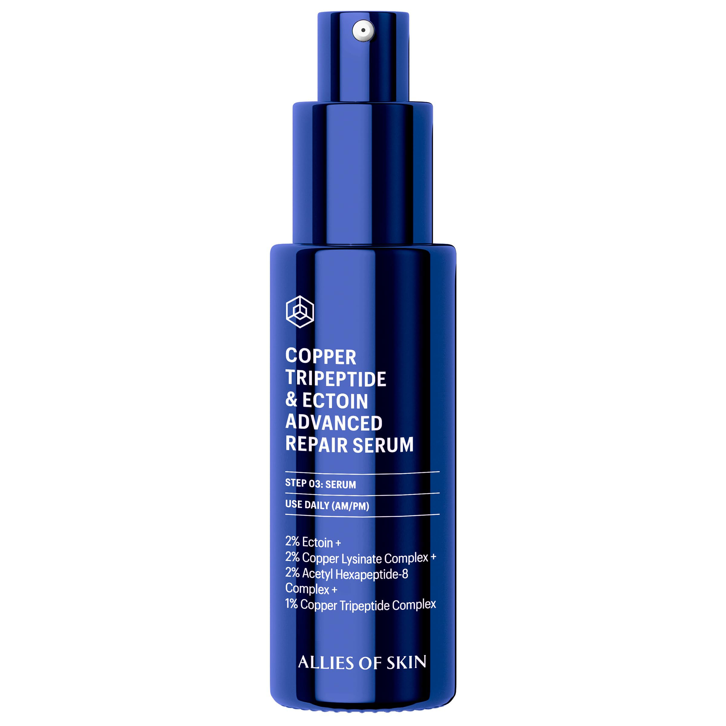 ALLIES OF SKIN - COPPER TRIPEPTIDE & ECTOIN ADVANCED REPAIR SERUM with 2% Ectoin