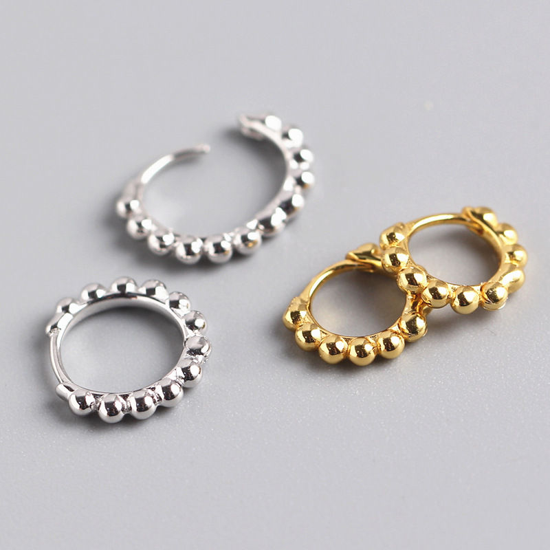 YHE0103 Minimalist Silver Hoop Earrings S925