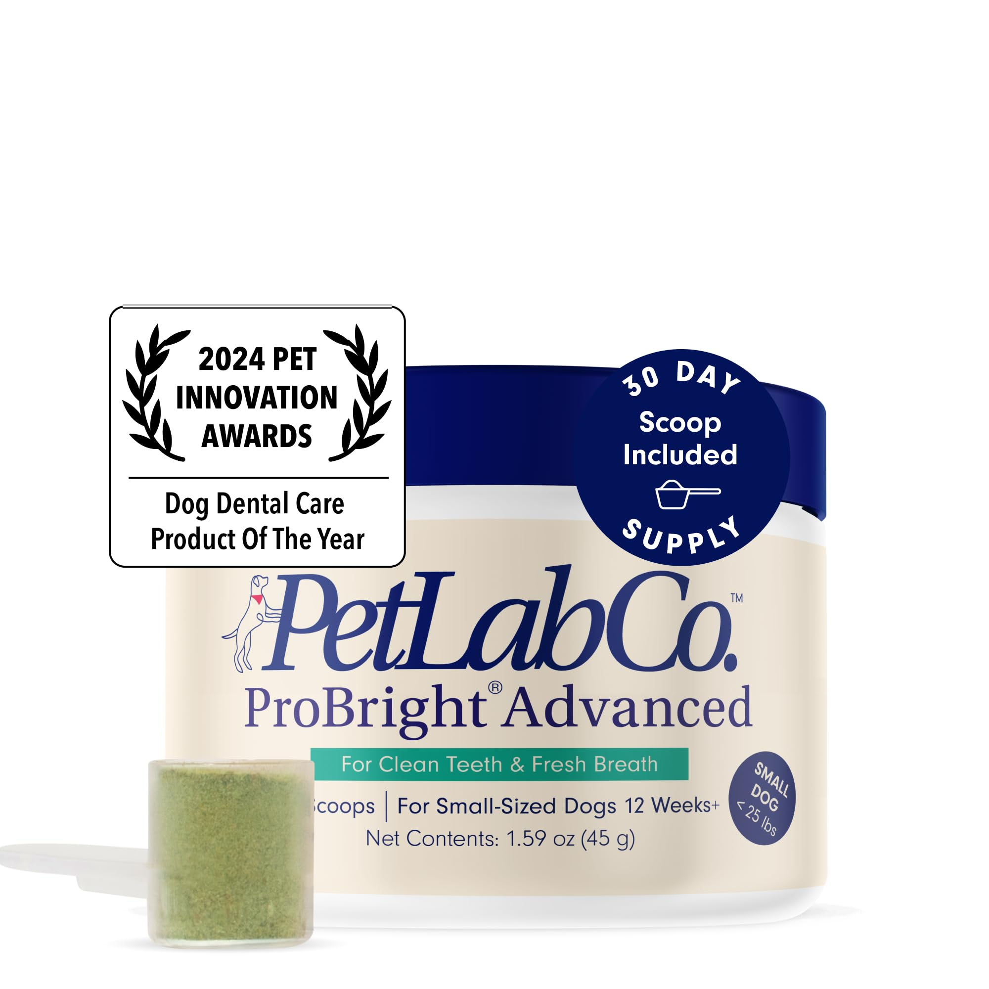 PetLab Co. ProBright Advanced Dental Powder - Dog Breath Freshener - Teeth Clean