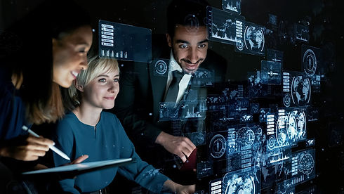 Group of employees using no-code applications created through Veno Training.