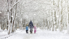 Scenic snowy mountain landscape during winter travel season