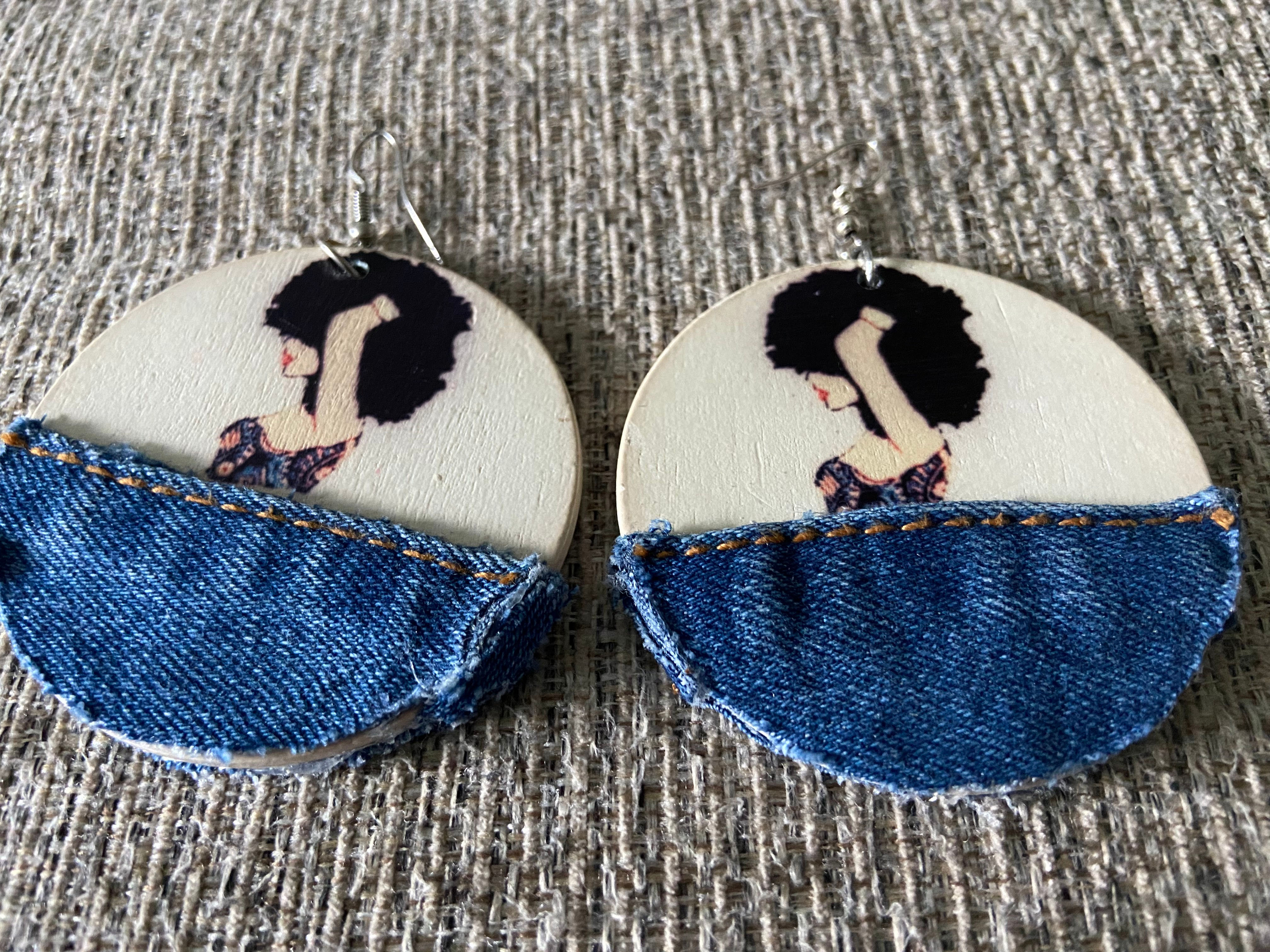 Genie jeans earrings 