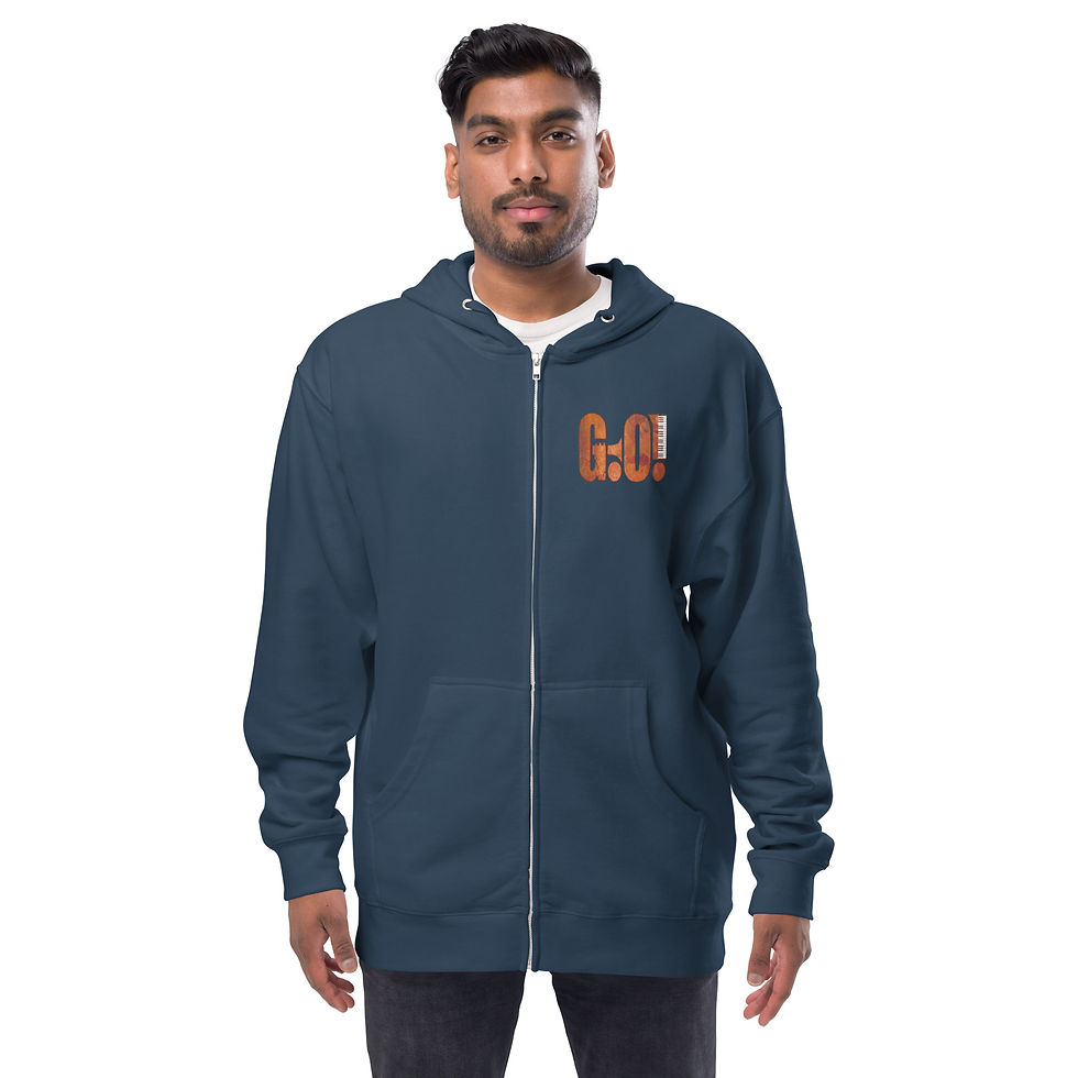 Thumbnail: Unisex fleece zip up hoodie