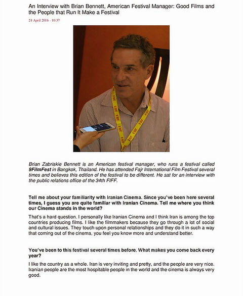 An Interview with Brian Bennett Fajr Fil