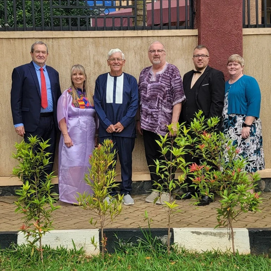 Ed ministering to Ugandan pastors