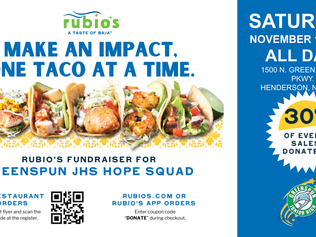 GJHS Hope Squad Fundraiser at Rubios Nov. 18
