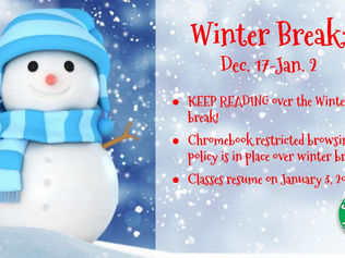 Winter Break Dec. 17 - Jan. 2