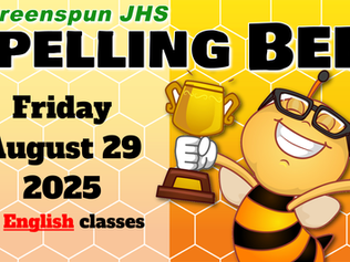 Schoolwide Spelling Bee Friday, Aug. 29, 2025
