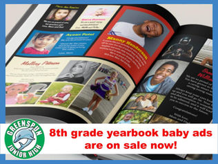 8th Grade Yearbook Baby Ads on sale now!