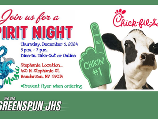 Performing Arts Chick Fil-A Fundraiser Dec. 5