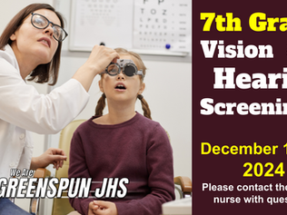 7th Grade Vision and Hearing Screening