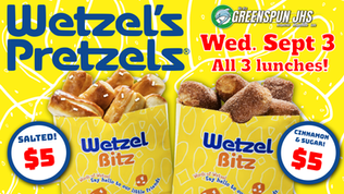 Wetzel's Pretzels Sept. 3