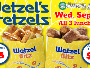 Wetzel's Pretzels Sept. 3