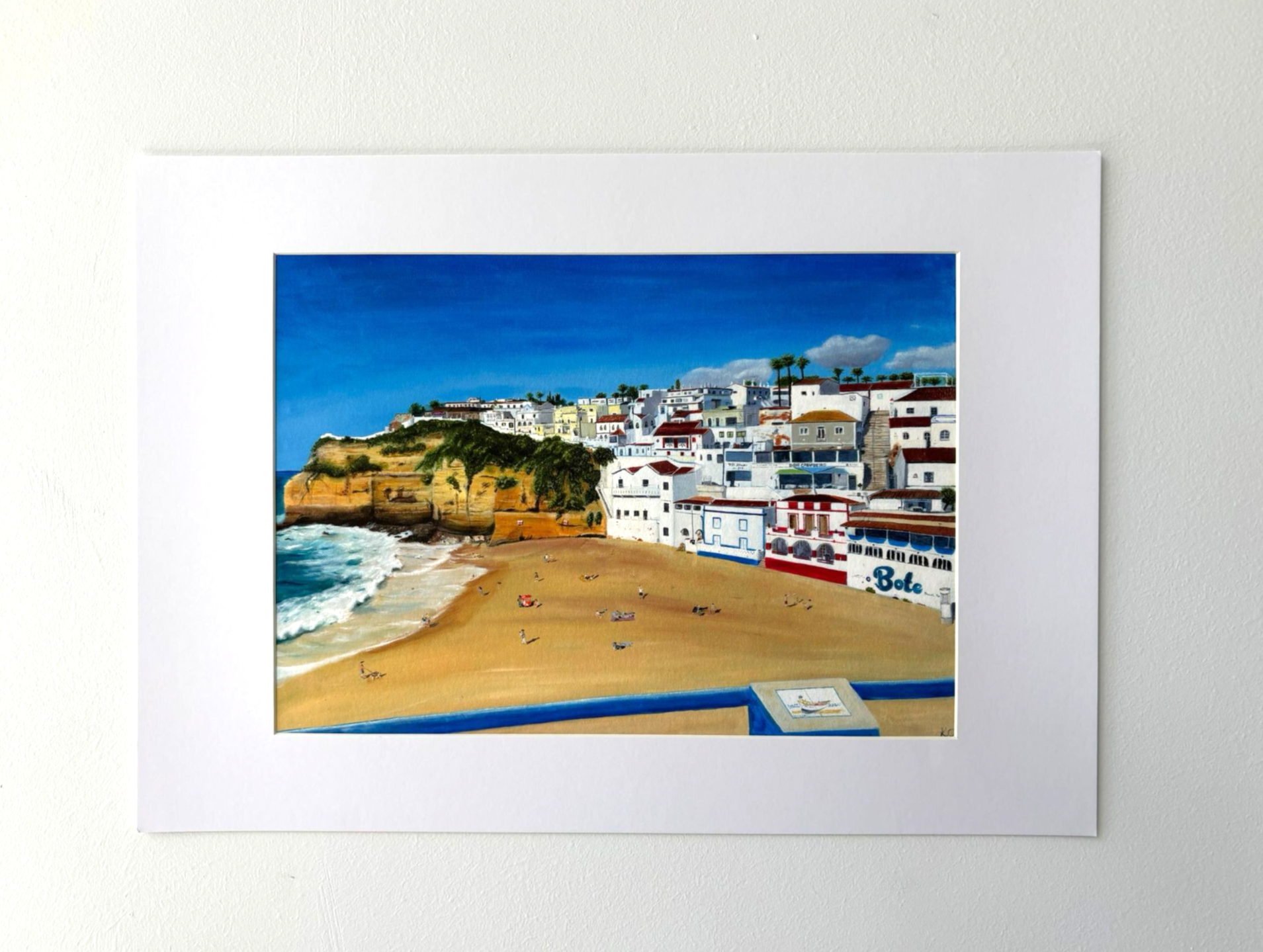 View Over Carvoeiro Bay, Mounted Print on Fine Art Paper