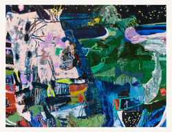 Night Quay, Mevagissey, 2025, oil on board, 120x160cm, Luke Sciberras