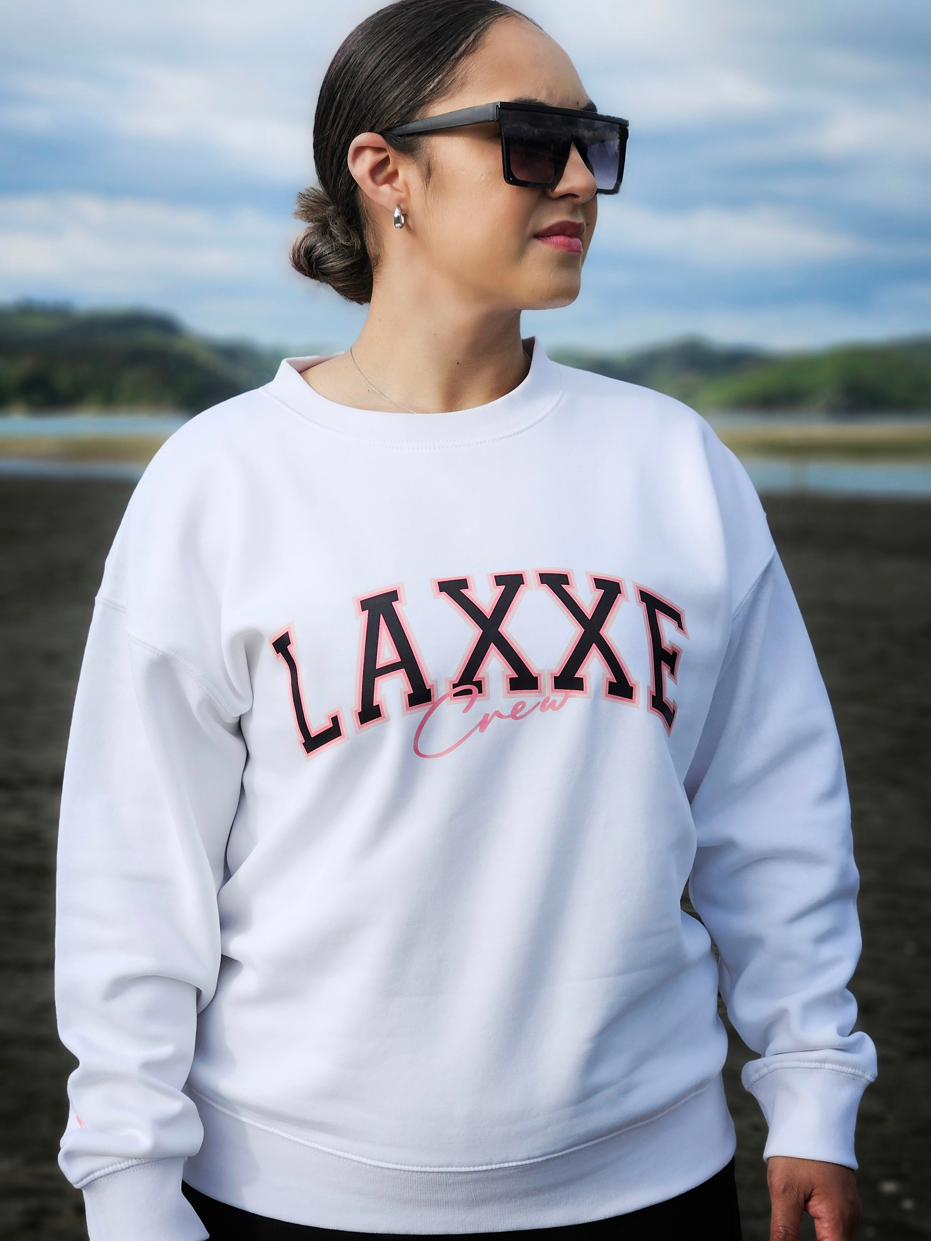 'Ath_Laxxe' Crew - White