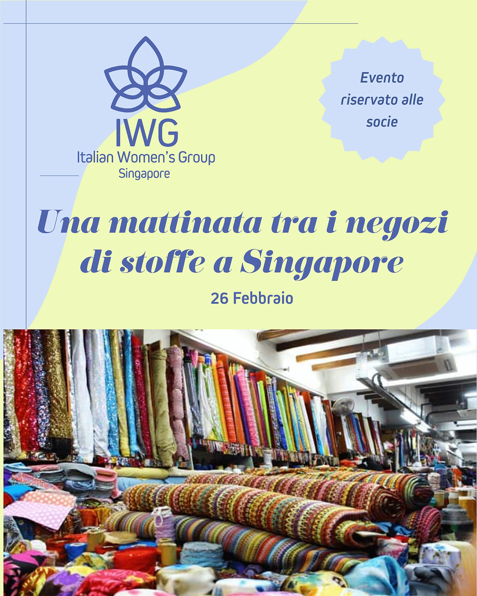 Una mattinata tra i negozi di stoffe a Singapore - 26 Febbraio