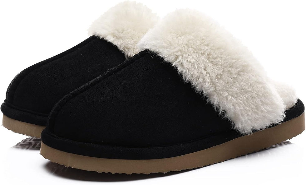 Thumbnail: Litfun Women's Fuzzy Memory Foam Slippers Fluffy Winter House Shoes Indoor and 