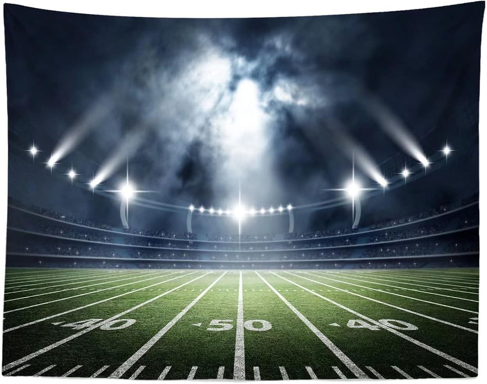 섬네일: BELECO 7x5ft Fabric Football Field Backdrop Sports Stadium Super Bowl Backdrop 