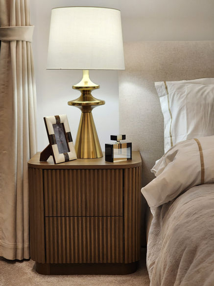 bed side table & lamp