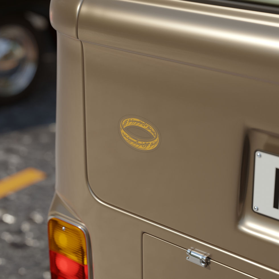 Thumbnail: Die-Cut Gold One Ring Sticker — Transparent Outdoor Vinyl