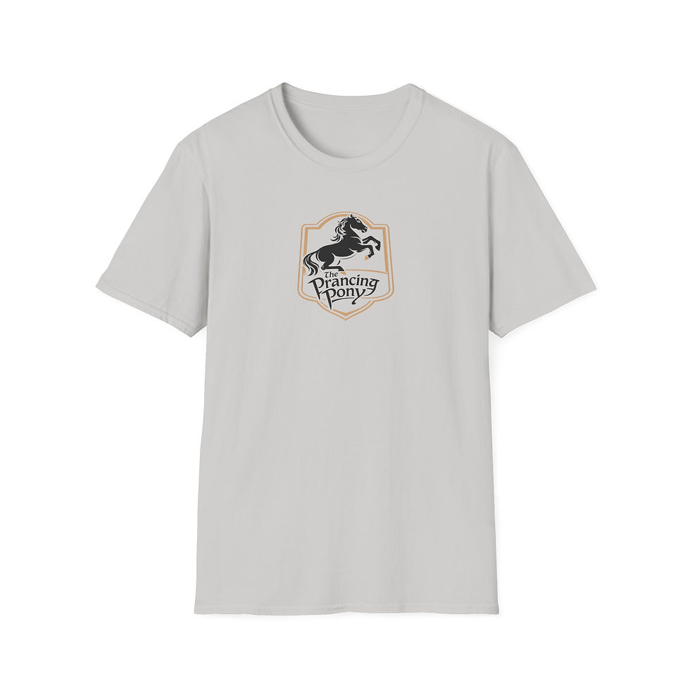 Thumbnail: Prancing Pony T‑Shirt — Vintage Crest LOTR Shirt