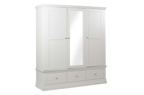 Corndell Annecy Triple Wardrobe With 3 Drawers Mirror