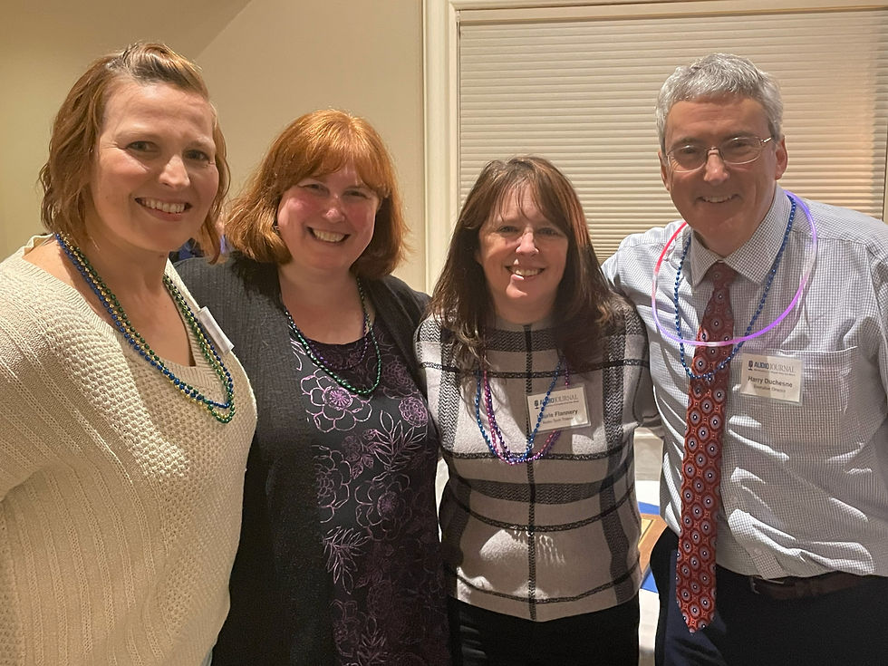 Audio Journal Staff: Jen Ryan, Julie Standrowicz, Laurie Flannery, Harry Duchesne