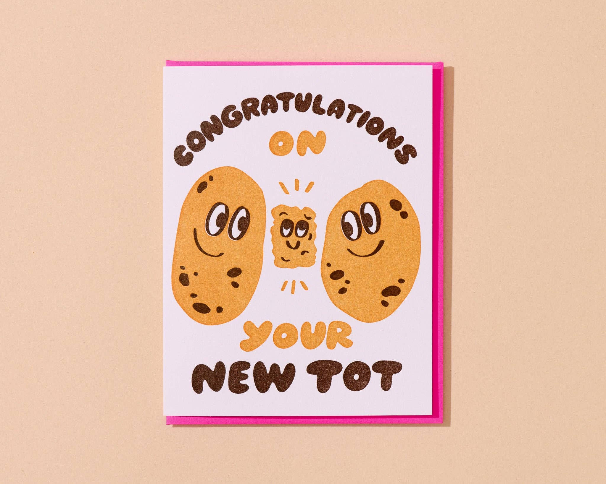Letterpress New Baby Card - New Tot