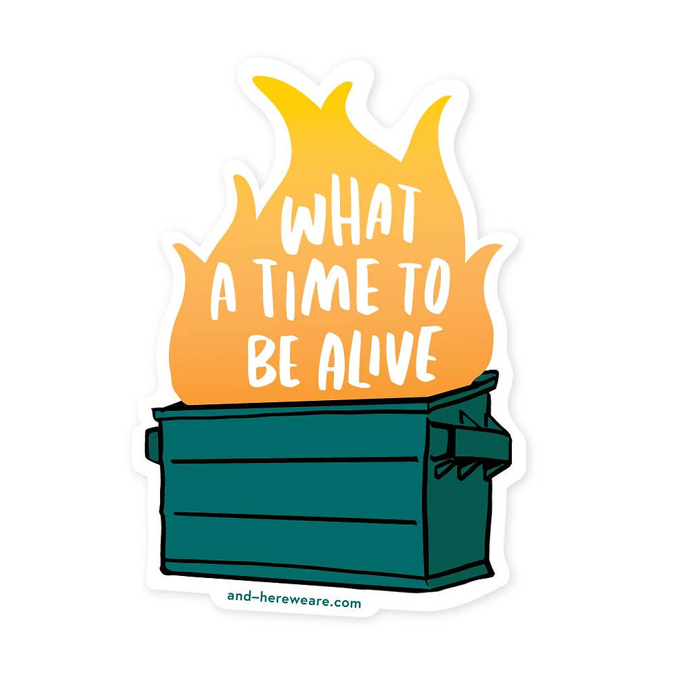Thumbnail: Vinyl Sticker—Dumpster Fire (What a Time to Be Alive)