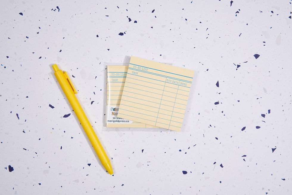 Thumbnail: Library Card Post-It ® Sticky Notes - Yellow