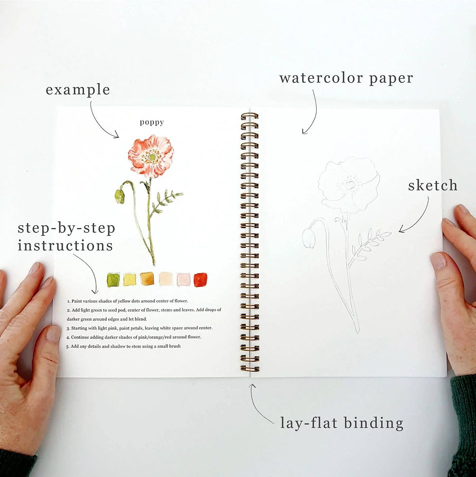 Thumbnail: Flowers watercolor workbook