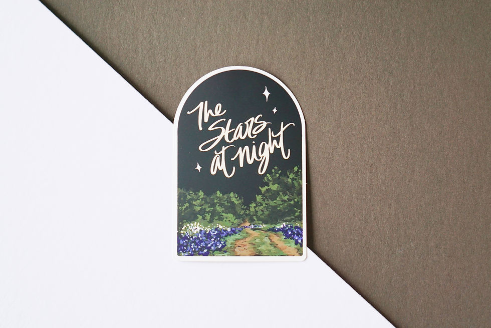 Thumbnail: The Stars at Night Vinyl Matte Large Sticker
