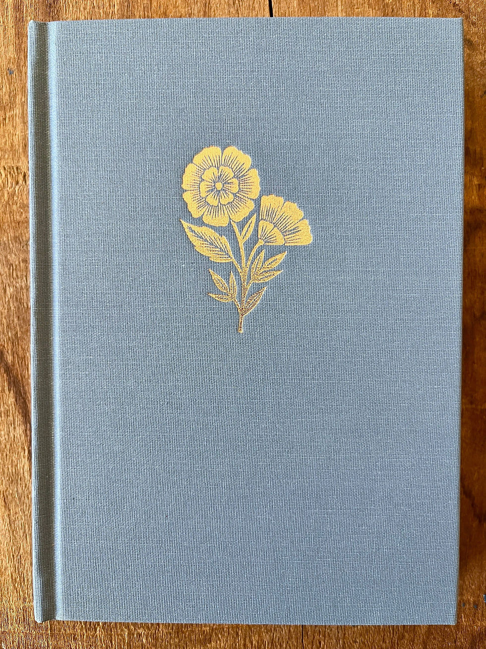 Thumbnail: Foil Stamped Linen Journal: Denim Blue