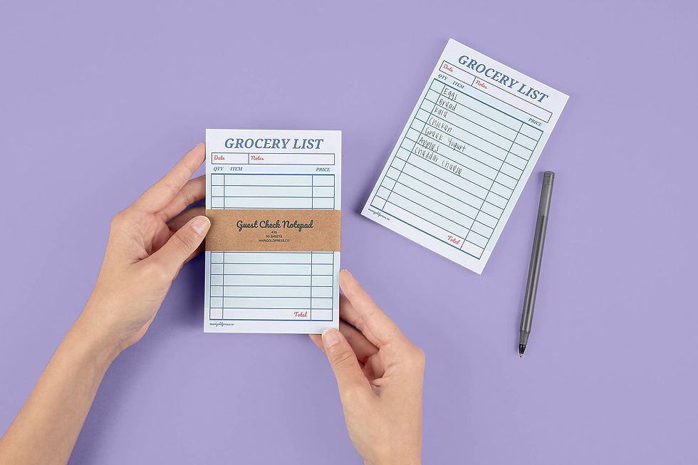 Thumbnail: Guest Check Notepad Grocery List