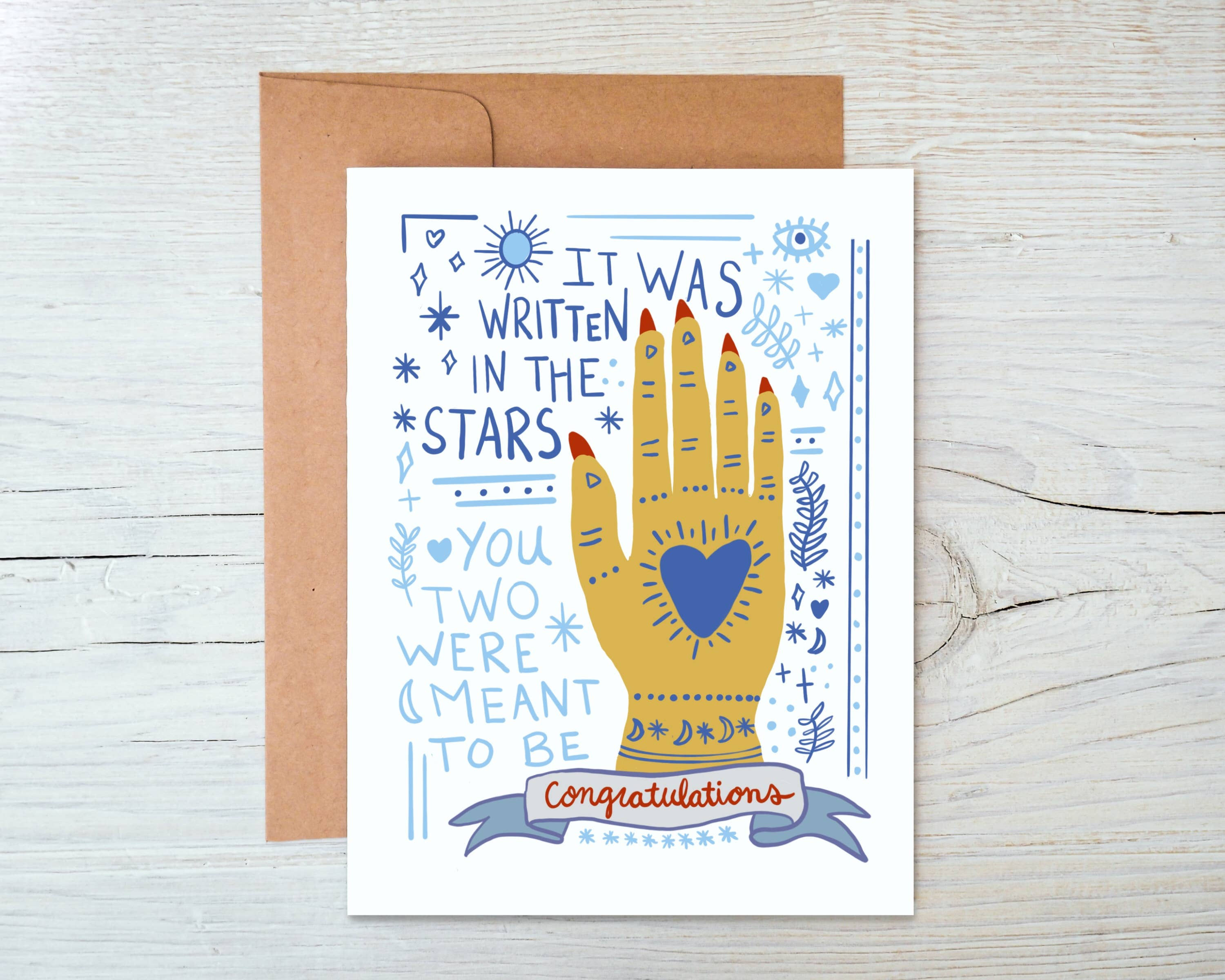 Astrology Wedding Card - You Two Were Meant to be
