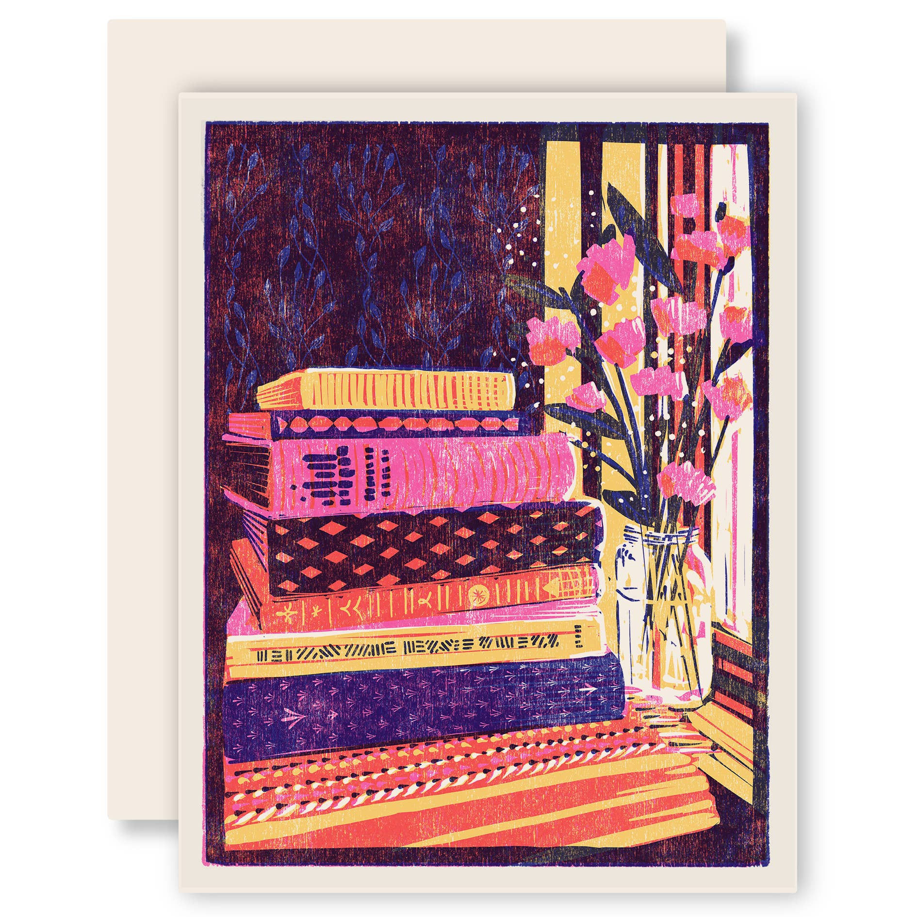 Still Life with Books Blank Card