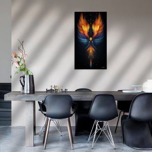 Werk aan de Muur-1700237-kleurig symmetrisch figuur-Gelissen Artworks-1200x1200-Eetkamer donkere stoelen-instagramFeed