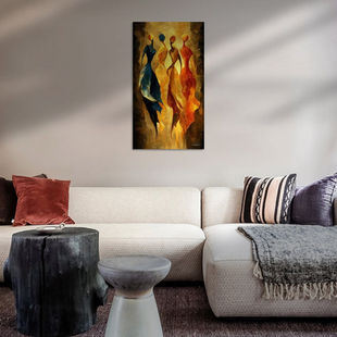 Werk aan de Muur-1728610-abstract dansende vrouwen-Gelissen Artworks-1200x1200-Living room grote bank-facebookNewsFeed