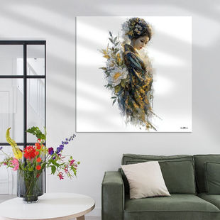 Werk aan de Muur-1915554-Japanse geisha - japanese geisha-Gelissen Artworks-1200x1200-Green couch-facebookNewsFeed