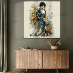 Werk aan de Muur-1915532-Japanse geisha - japanese geisha-Gelissen Artworks-1200x1200-Dressoir green-facebookNewsFeed