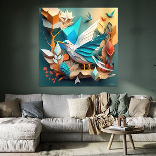 Werk aan de Muur-1145159-origami van een vogel-Gelissen Artworks-1200x1200-vt couch-instagramFeed