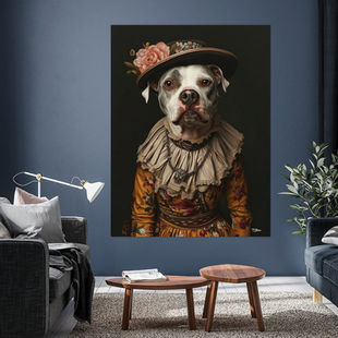 Werk aan de Muur-1403644-hond in victoriaanse kleding-Gelissen Artworks-1200x1200-Livingroom - Night Vibes-instagramFeed