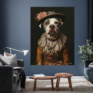 Werk aan de Muur-1403644-hond in victoriaanse kleding-Gelissen Artworks-1200x1200-Livingroom - Night Vibes-instagramFeed