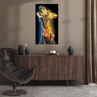 Werk aan de Muur-1873225-giraffe portret-Gelissen Artworks-1200x1200-Woonkamer Groovy Champagne-facebookNewsFeed