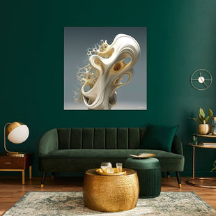 Werk aan de Muur-1183797-modern shape-Gelissen Artworks-x-Woonkamer diep groen-instagramFeed