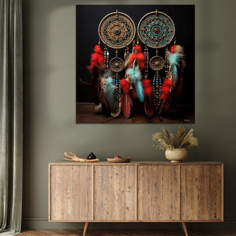 Werk aan de Muur-1261563-dreamcatcher  dromenvanger-Gelissen Artworks-1200x1200-Dressoir green-instagramFeed