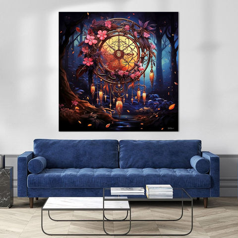 Werk aan de Muur-1261601-dreamcatcher  dromenvanger-Gelissen Artworks-1200x1200-Livingroom - Touch of Blue-instagramFeed